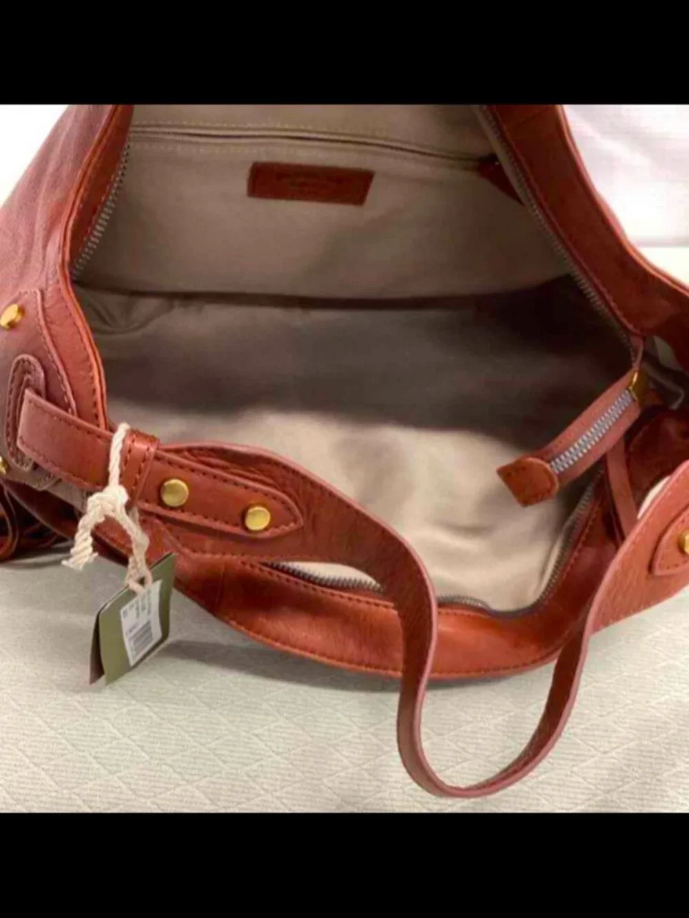 Genuine leather purse with fringe detail - NWT - American Leather Co